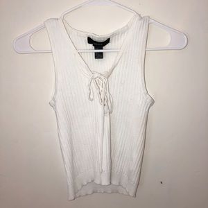 White Sweater Tank Top
